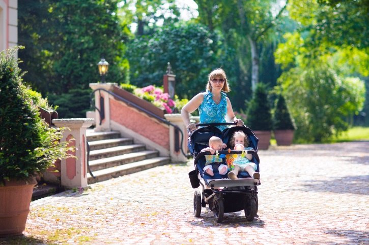 Silla de paseo gemelar, gemelos, mellizos, carrito de paseo