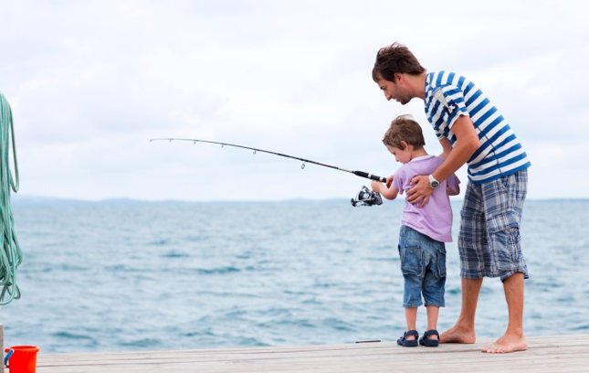 Un día de pesca con papá